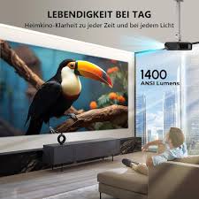 4K Tageslichttauglicher Heimkino Beamer - 1400 ANSI LED
