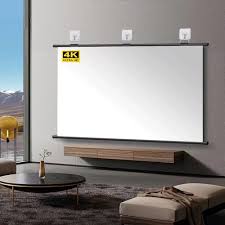 XFAK 4K Höhenverstellbare 60 Zoll Rollo-Leinwand für Heimkino