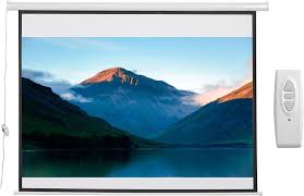 HOMCOM Elektrische Beamerleinwand 171 x 130 cm