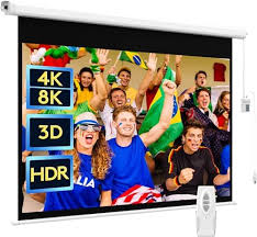 WASJOYE 84" Elektrische Leinwand für Beamer