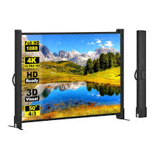 Tragbare 50 Zoll Beamerleinwand mit Ständer - 4:3 Format