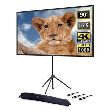 Tragbare 90 Zoll Beamer Leinwand mit Stativ